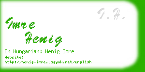 imre henig business card